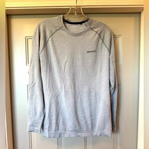 Craft Women’s Athletic Long Sleeve Performance Top Grey Blue Large
